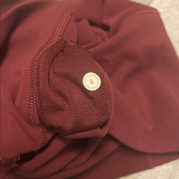 Lululemon Align Crop Legging High Rise Burgundy Size 8 - Picture 5 of 5